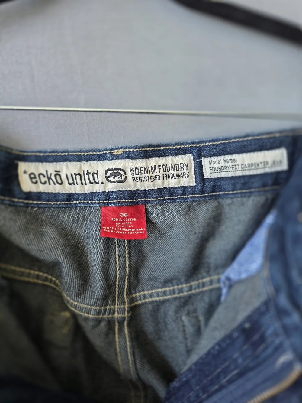 Ecko Unltd Denim Foundry Carpenter Jeans Men’s 36 Dark Wash Baggy Y2K Hip Hop